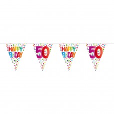 HAPPY BIRTHDAY DOTS VLAGGENLIJN 50